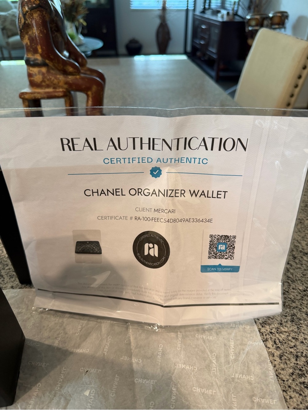 CHANEL Black Quilted Patent Zip-Around Organizer Wallet Authentic - Picture 12 of 12